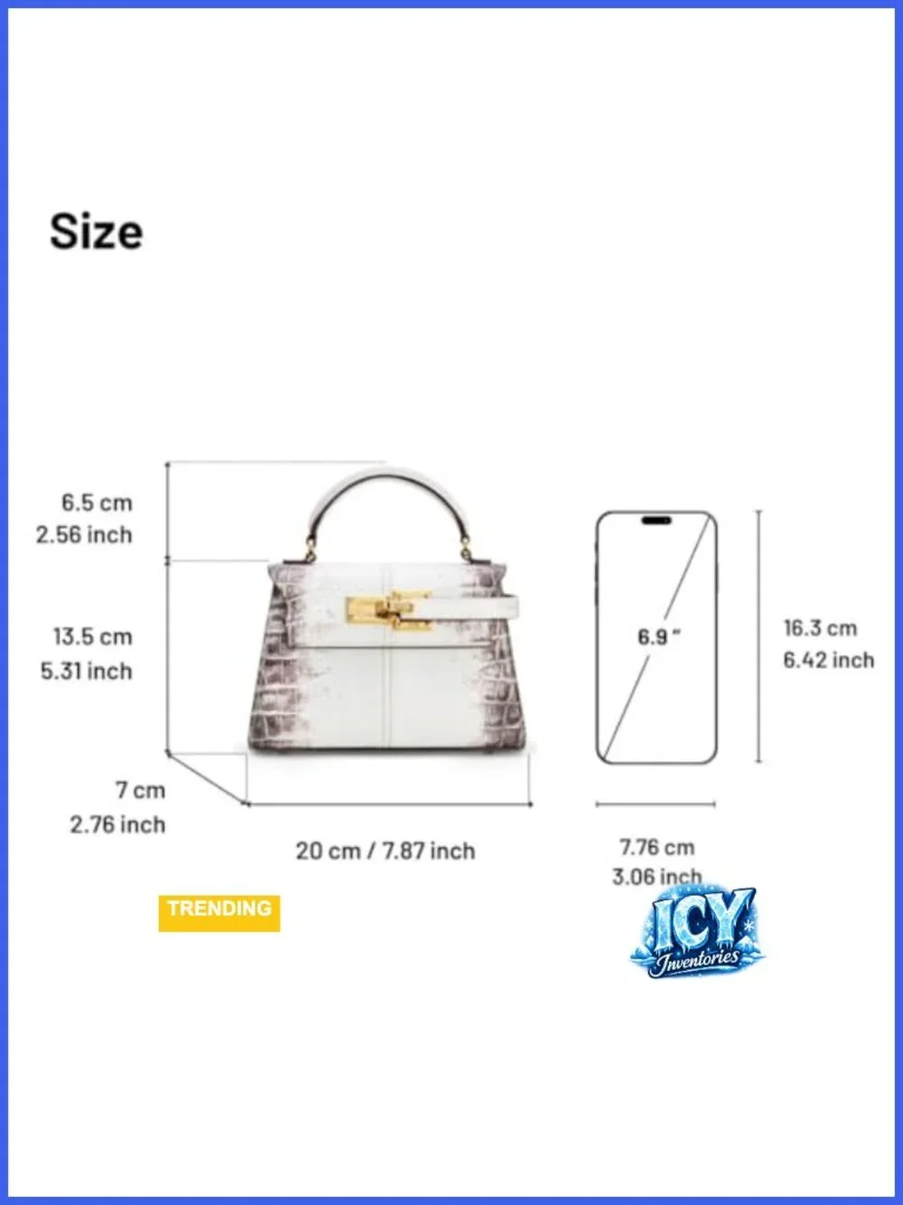 Vegan Leather Crocodile-Embossed Top Handle Satchel Bag Mini